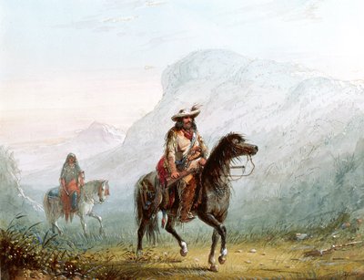 Bourgeois Walker und seine Squaw, 1837 von Alfred Jacob Miller